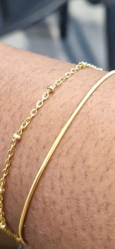 Customer photo review of Pia Gold Layered Bracelet
