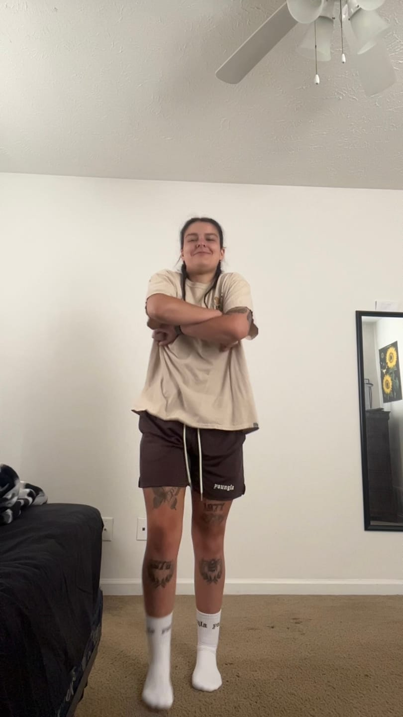 Customer photo review of 134 Game-Time Shorts & Socks Set