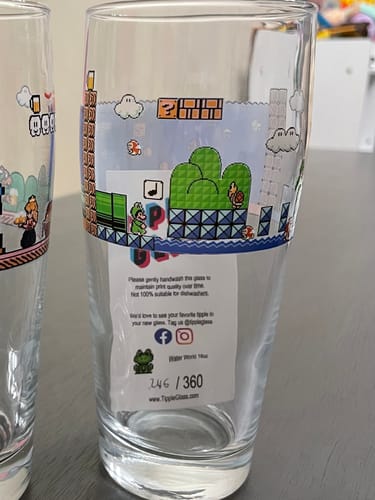Customer photo review of “Water World" SMB3 16oz Glass max 1pp