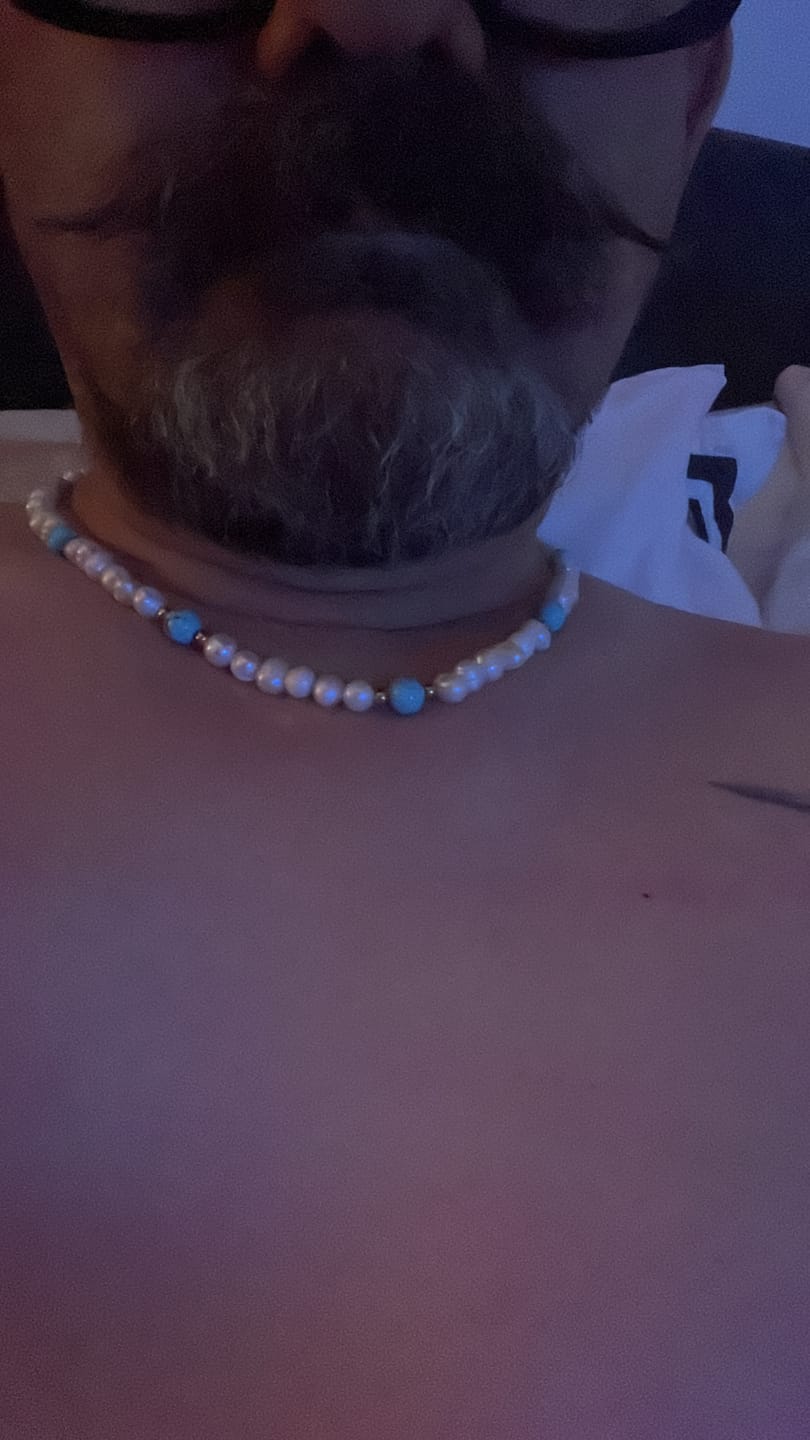 Customer photo review of Turquoise - Genuine Pearls Necklaces