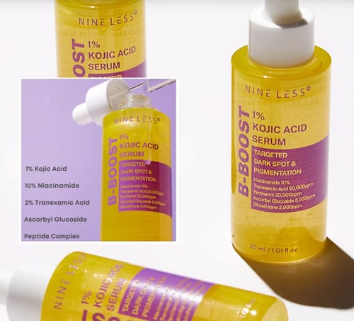 Customer photo review of Sérum Facial B-Boost 1% Kojic Acid Serum