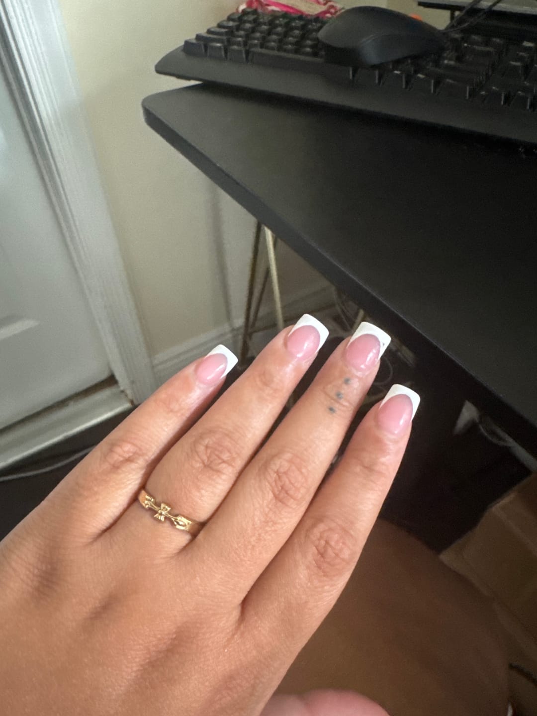 Customer photo review of Chrome Cross Ring Band