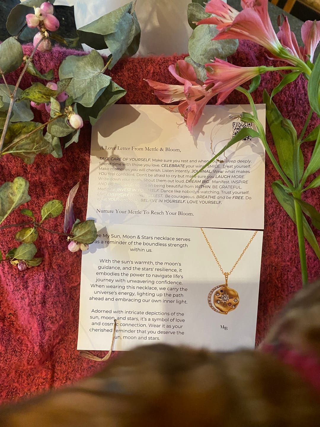Customer photo review of My Sun, Moon & Stars Necklace 1.0 - Gold