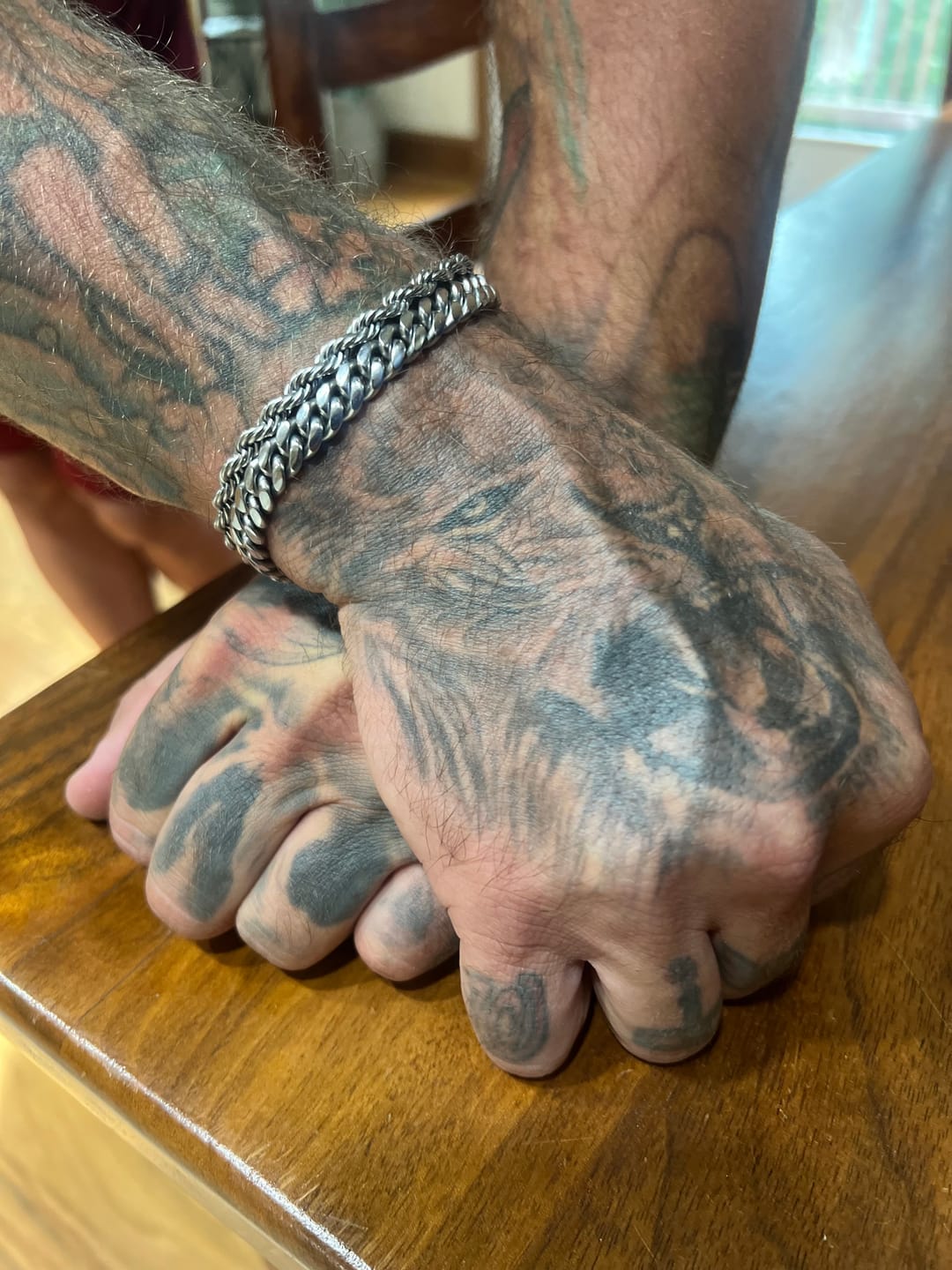 Customer photo review of Cuban 8mm + Rope 5mm Bracelet Stack - Silver RG321+RG323