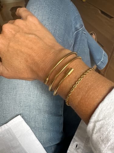 Customer photo review of Twisted Gold Bracelet