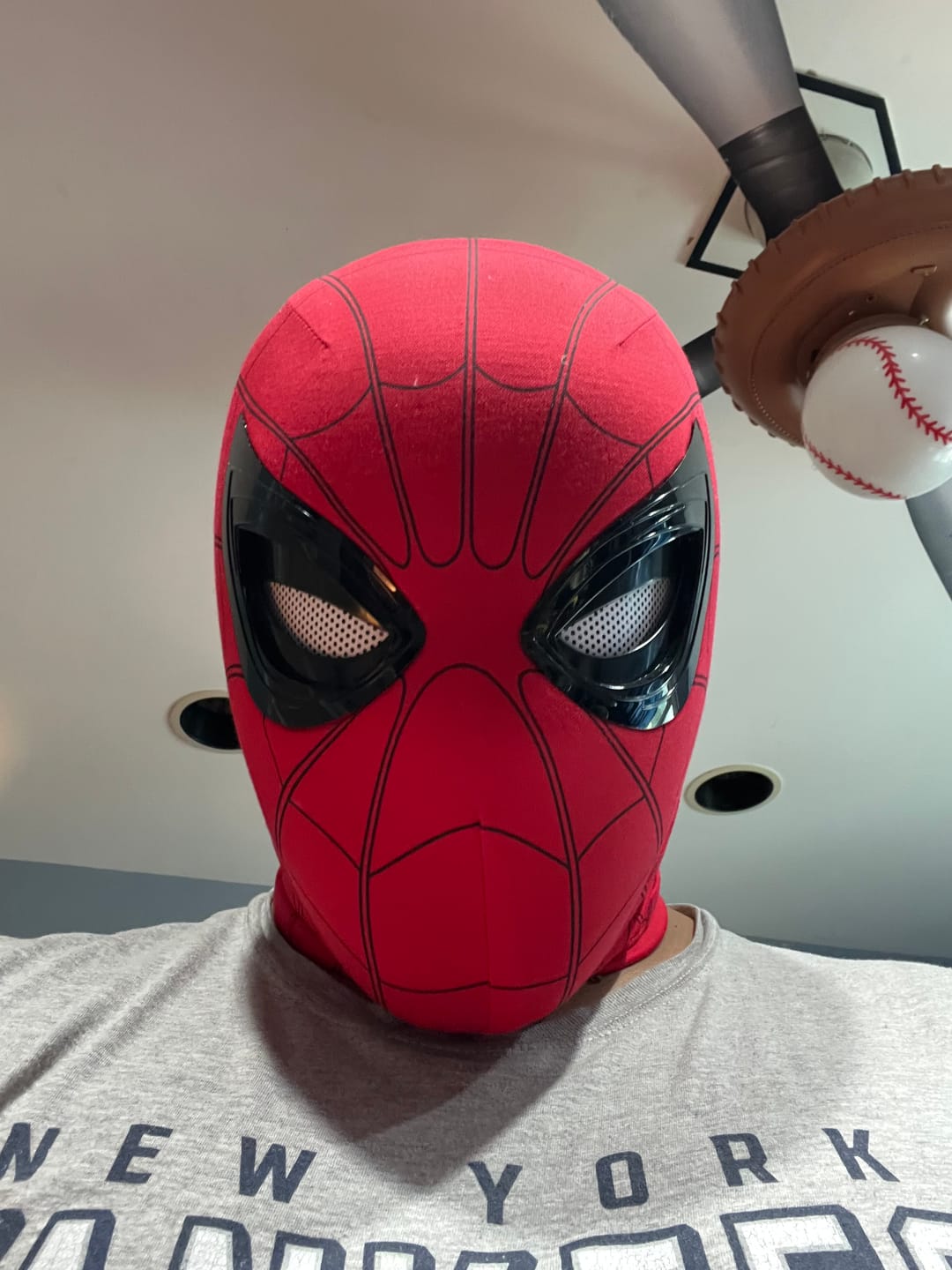 Customer photo review of Spidey Junky™ Homecoming Blinking Spidey Mask