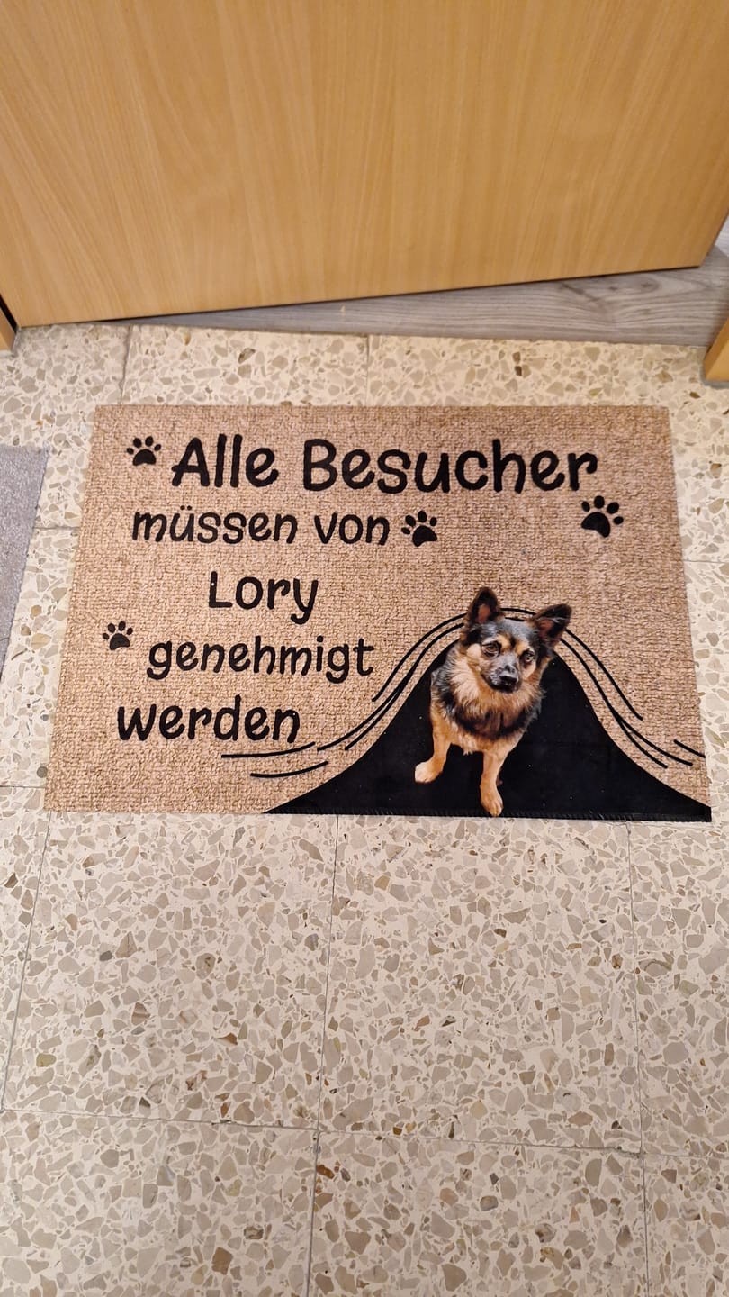 Customer photo review of Besuch genehmigt - Individuelle Fußmatte