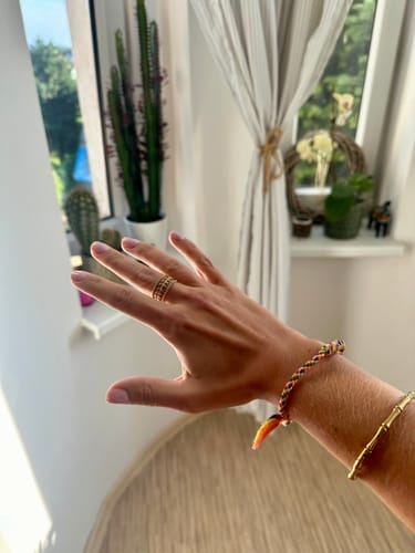 Customer photo review of Marissa Layered Gold Leaf Ring