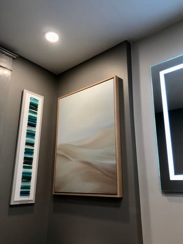 Customer photo review of Serene Peaks Abstract Canvas Art