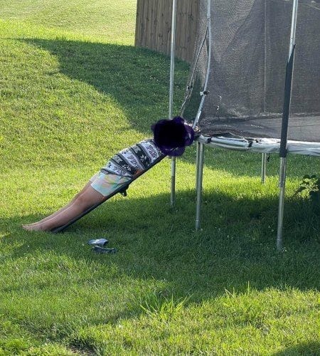 Customer photo review of Jumpfly Universal Trampoline Slide