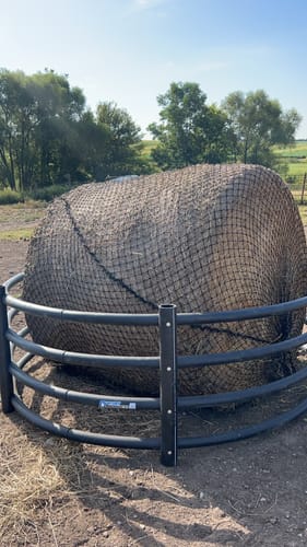 Customer photo review of Hay Chix® Half Bale Net