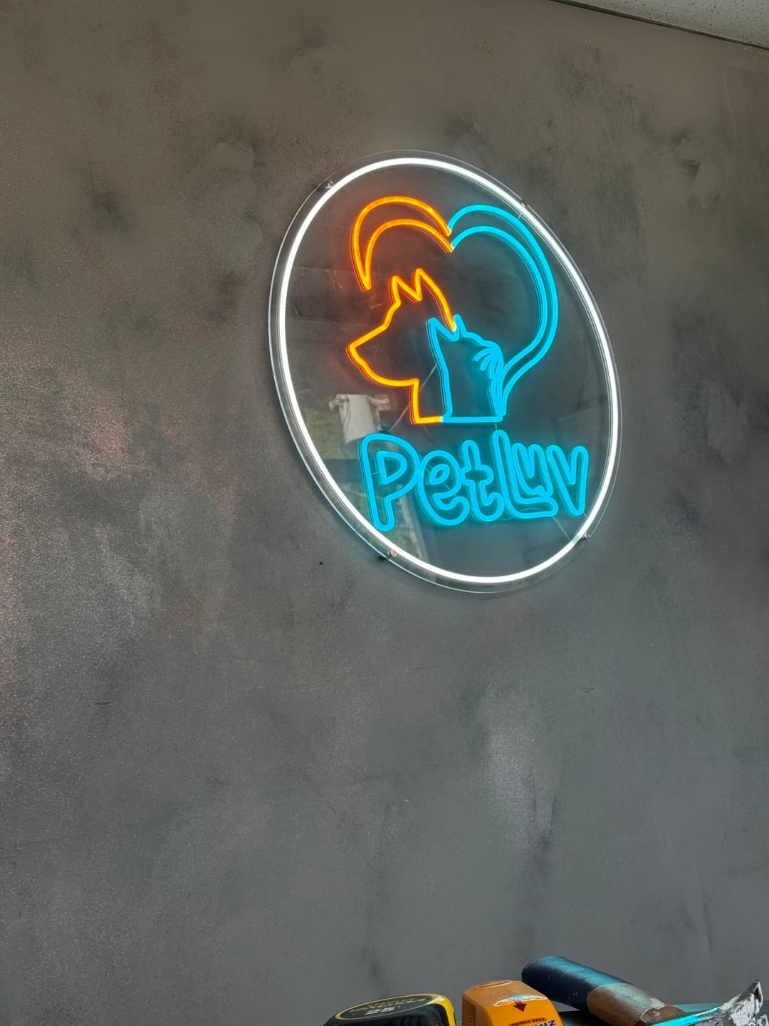 Customer photo review of Custom Neon Sign Outdoor Personalized LED Name Light