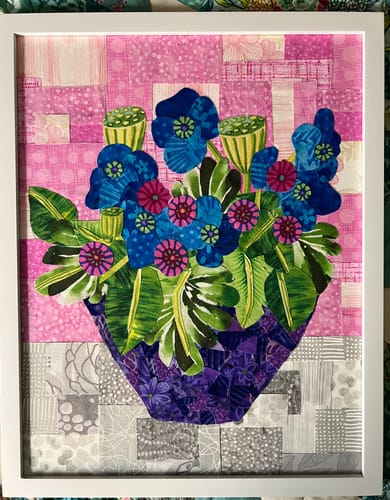 Customer photo review of Potted Pansies Downloadable Pattern