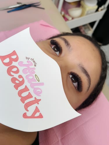 Customer photo review of Customised Lash and Brow Tech Face Shield