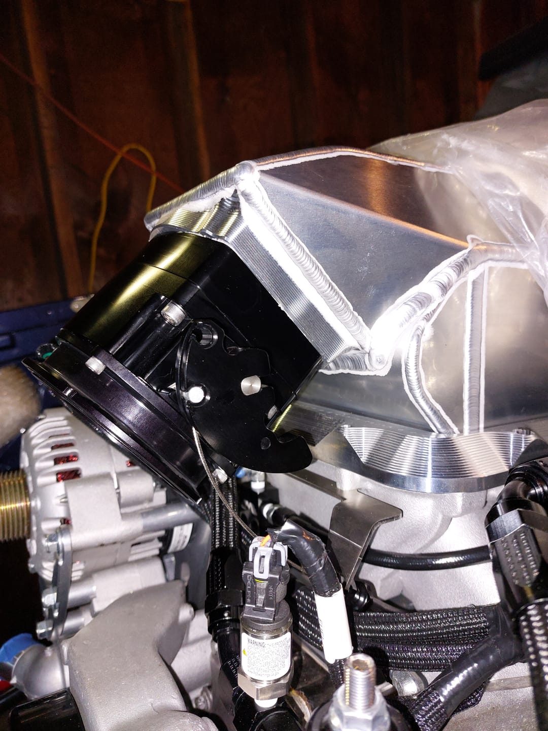 Customer photo review of 102mm 1" Throttle Body Spacer (LS 4-Bolt Pattern) 10-14018BLK
