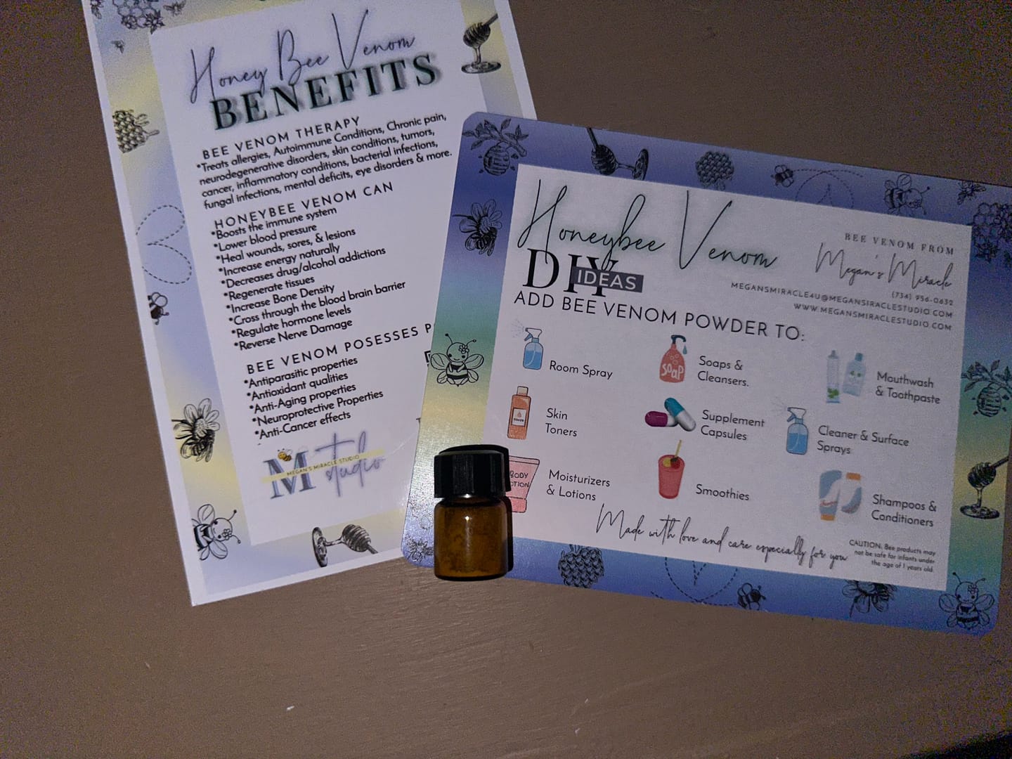 Customer photo review of Natural Grade Bee Venom Powder