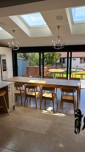 Customer photo review of Cecilia Extendable Oak Dining Table