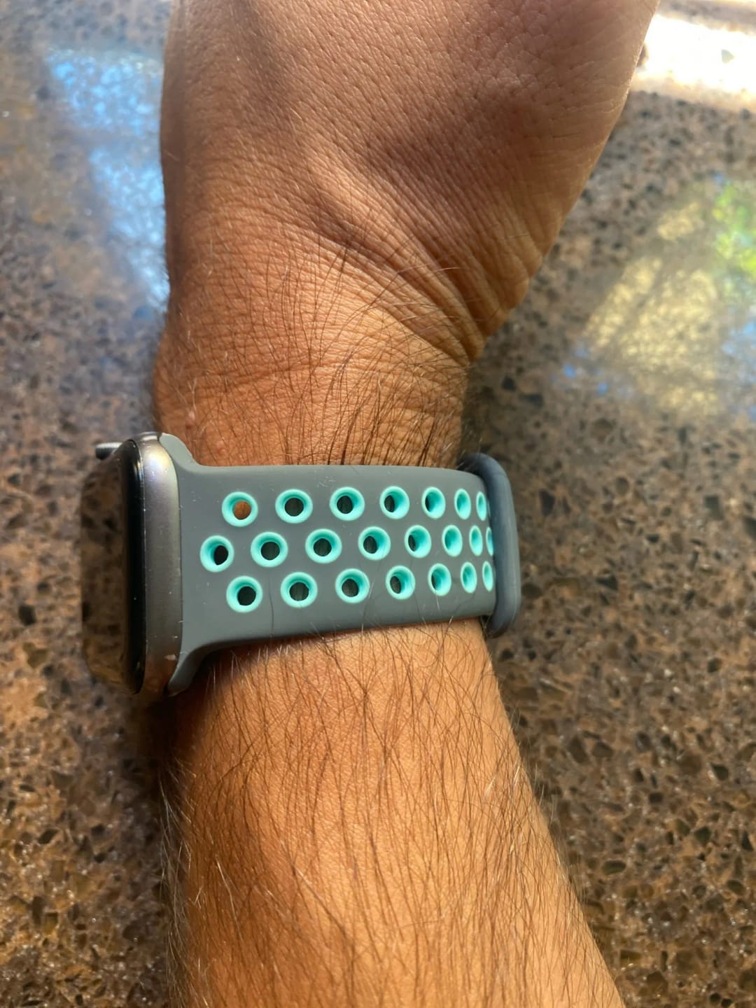 Customer photo review of Apple Watch Silicone Band - Soft Breathable Design