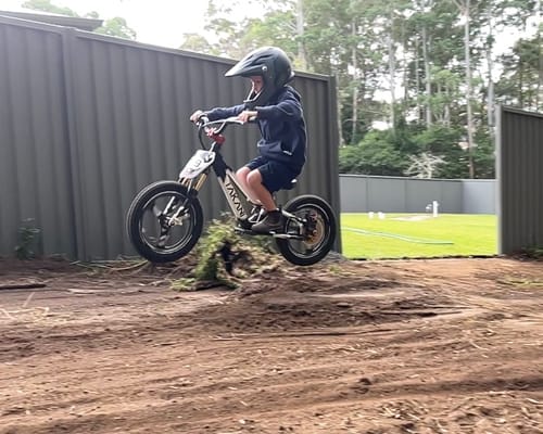 Customer photo review of 350W TAKANI  Electric Balance Bike 16'' TK1648-RS - ash grey