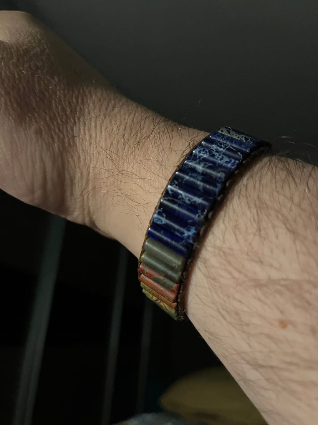 Customer photo review of Men's Warrior Jasper Bracelet
