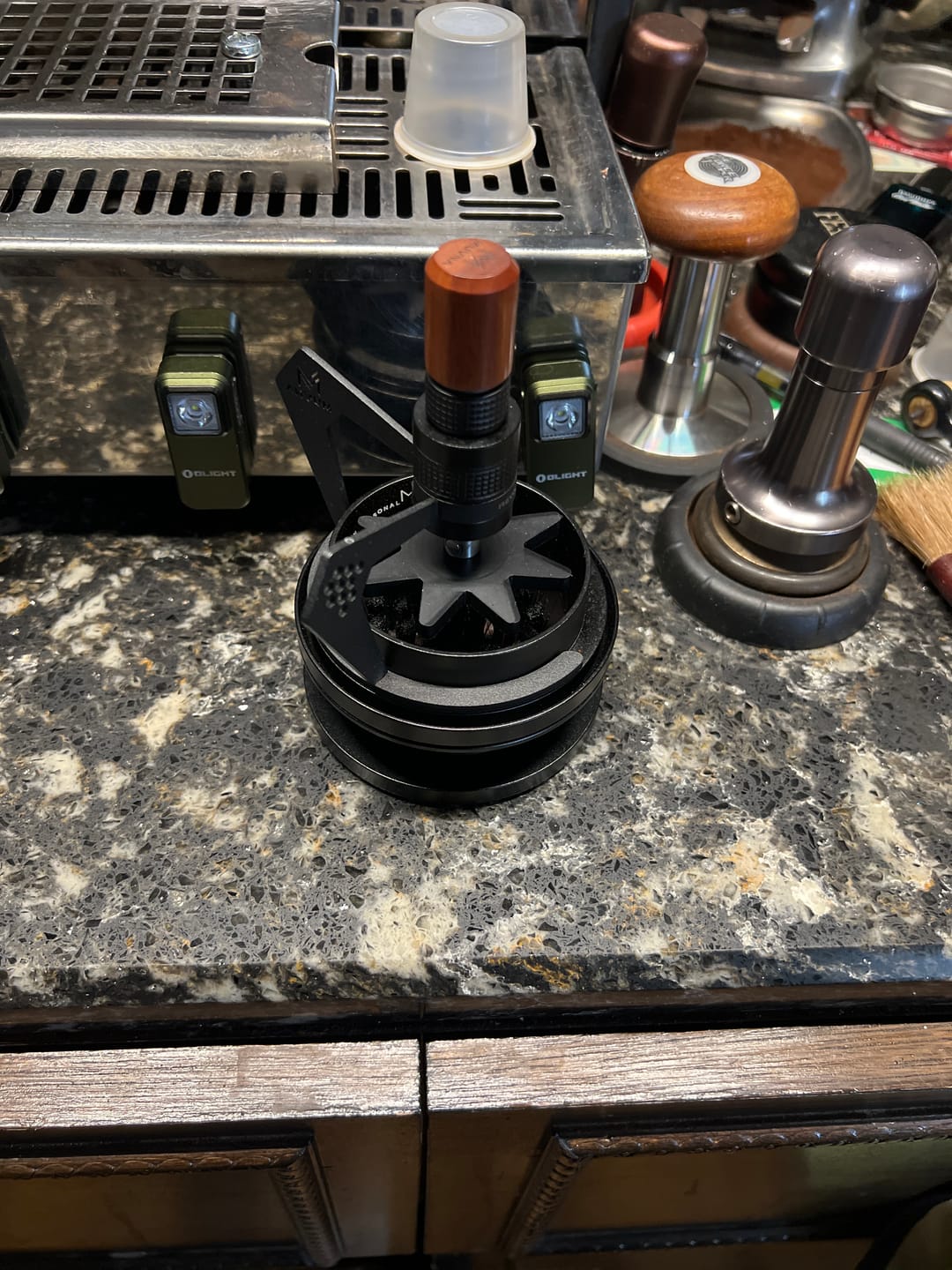 Customer photo review of Geared Spinning WDT Tool - Espresso Distribution - MUVNA