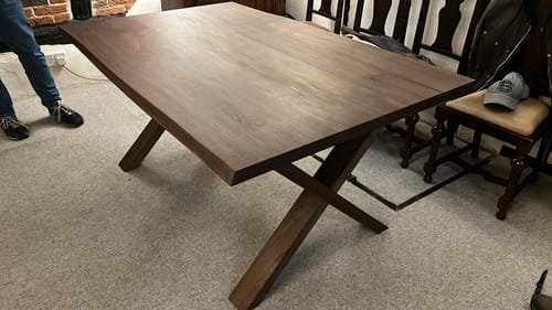 Customer photo review of Bestseller Eva Extendable Dining Table in Solid Walnut