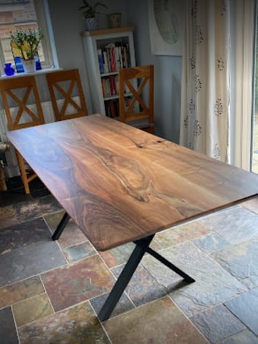 Customer photo review of Bestseller Eva Extendable Dining Table in Solid Walnut