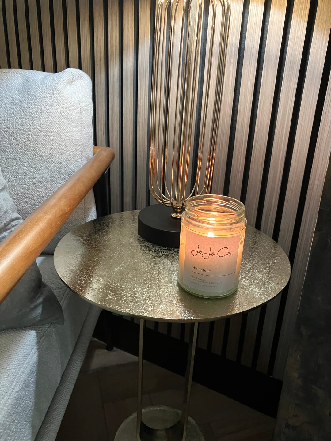 Customer photo review of Pink Spice Candles