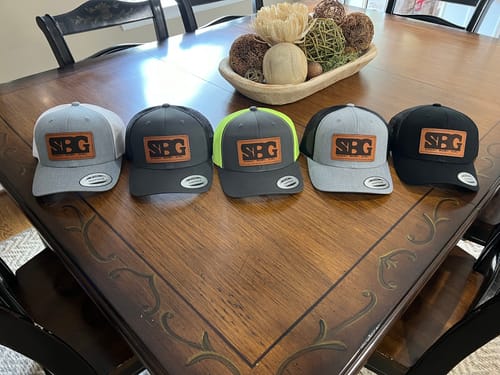 Customer photo review of Premium Custom Leather Patch Hats (Wholesale)