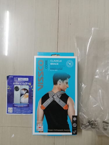 Customer photo review of Meek Clavicle Brace | Supports the Clavicle & Promotes Healing (Grey)