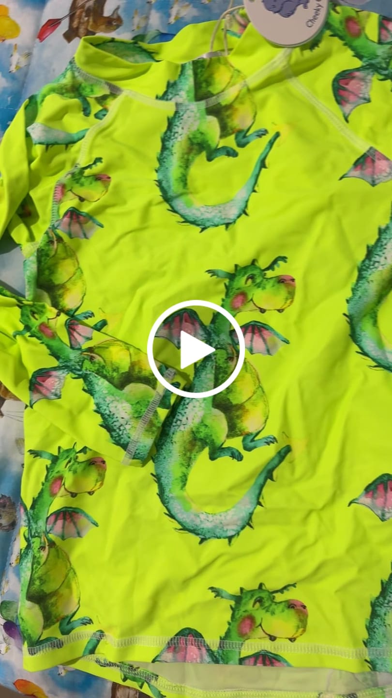 Customer video review of Fluro Dragon Kids' Rash Top