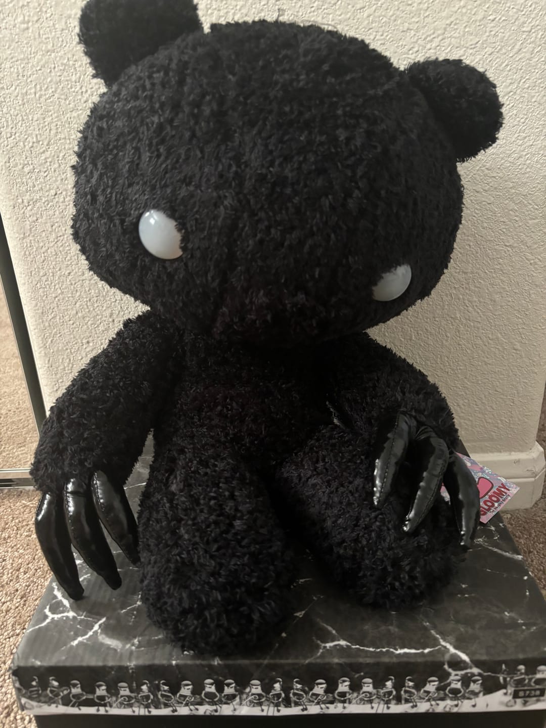 Customer photo review of Gloomy Bear Shadow Abstraction 18" Plush [BLACK]