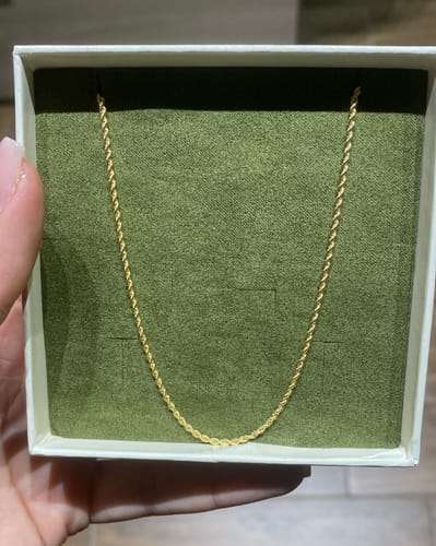 Customer photo review of Collana Fune Corda in Oro 18kt 2 mm