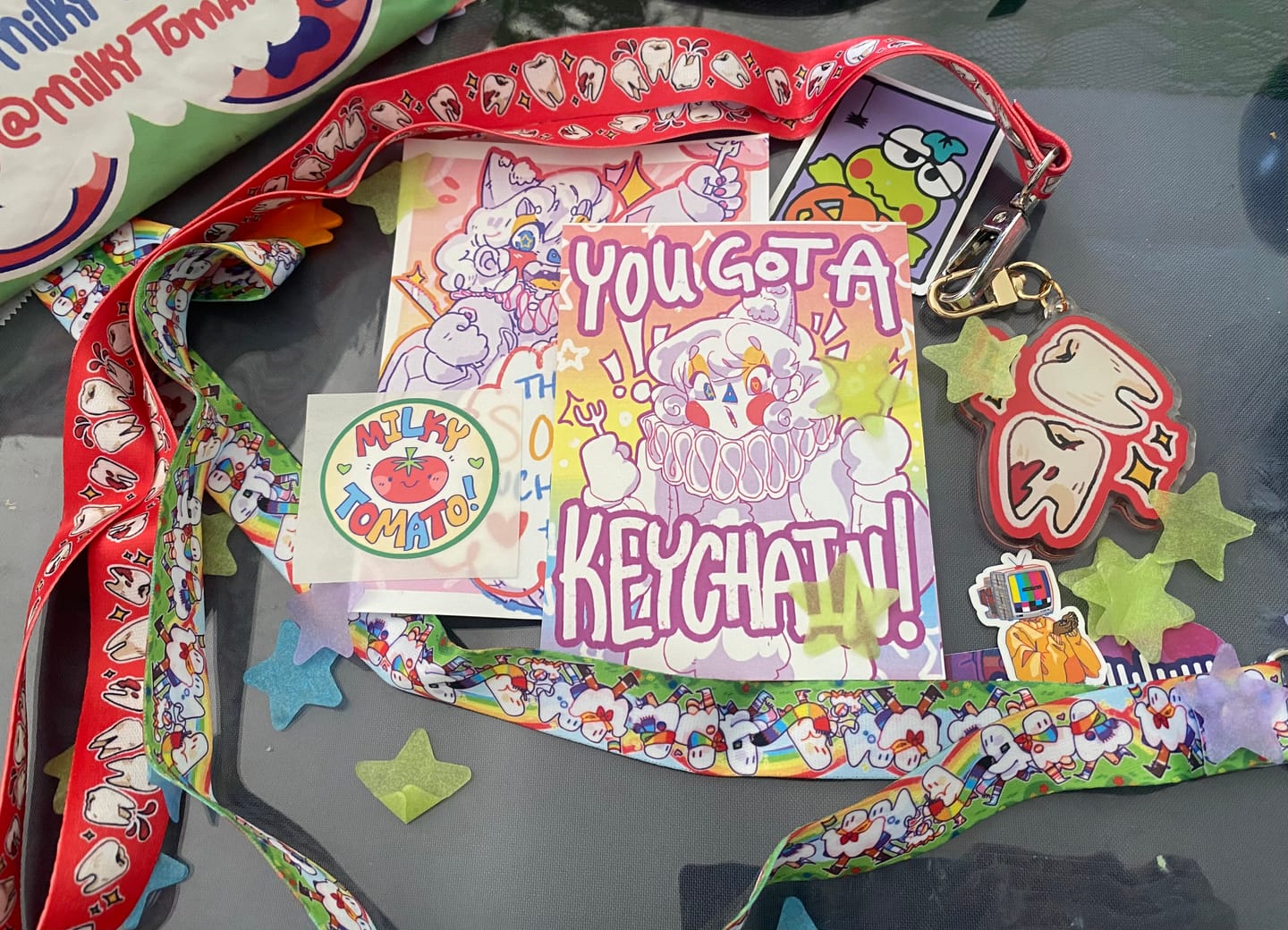 Customer photo review of Bloody Teeth Lanyard
