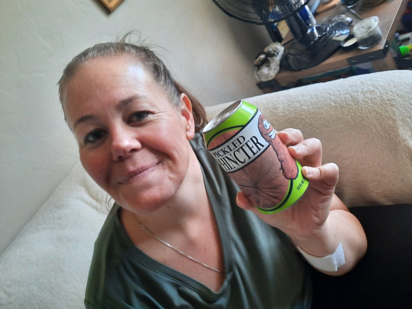 Customer photo review of Pickled Sphincter Beersy Silicone Sleeve Hide-a-Beer Can Cooler