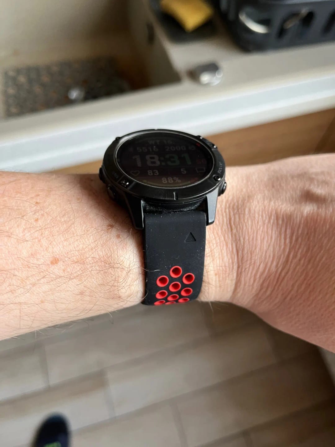 Customer photo review of Garmin Silicone Band - Breathable QuickFit Sports Strap