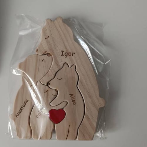 Customer photo review of Wooden Bears - Family Puzzle