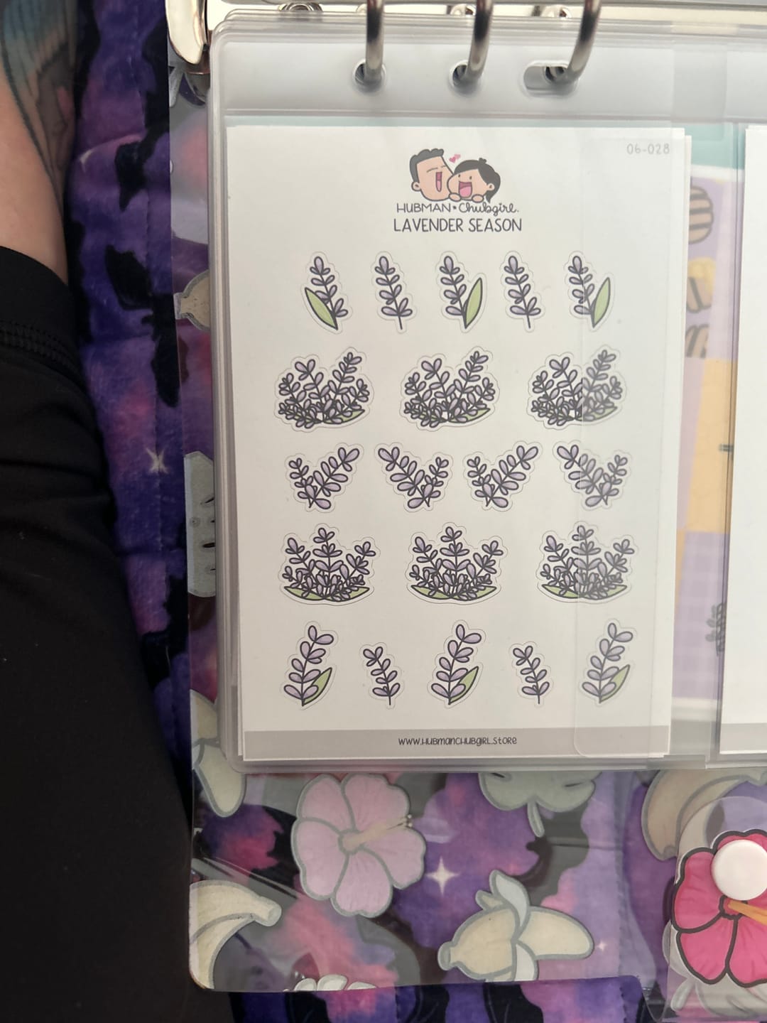 Customer photo review of Lavender Season Planner Stickers