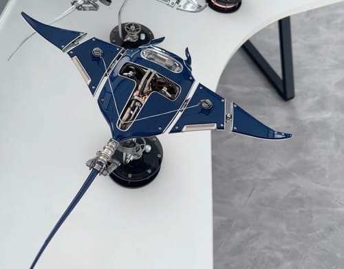 Customer photo review of Innovative Mechanical Steampunk Style Manta Ray 3D Metal Model