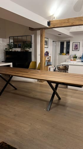 Customer photo review of Bestseller Eva Extendable Dining Table in Solid Walnut