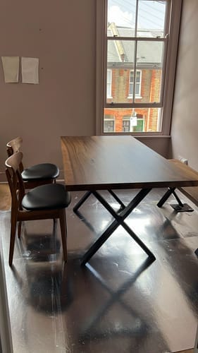 Customer photo review of Bestseller Eva Extendable Dining Table in Solid Walnut