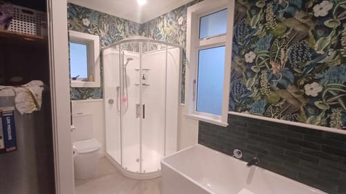 Customer photo review of Amazon Reverie Wallpaper - 2 colours