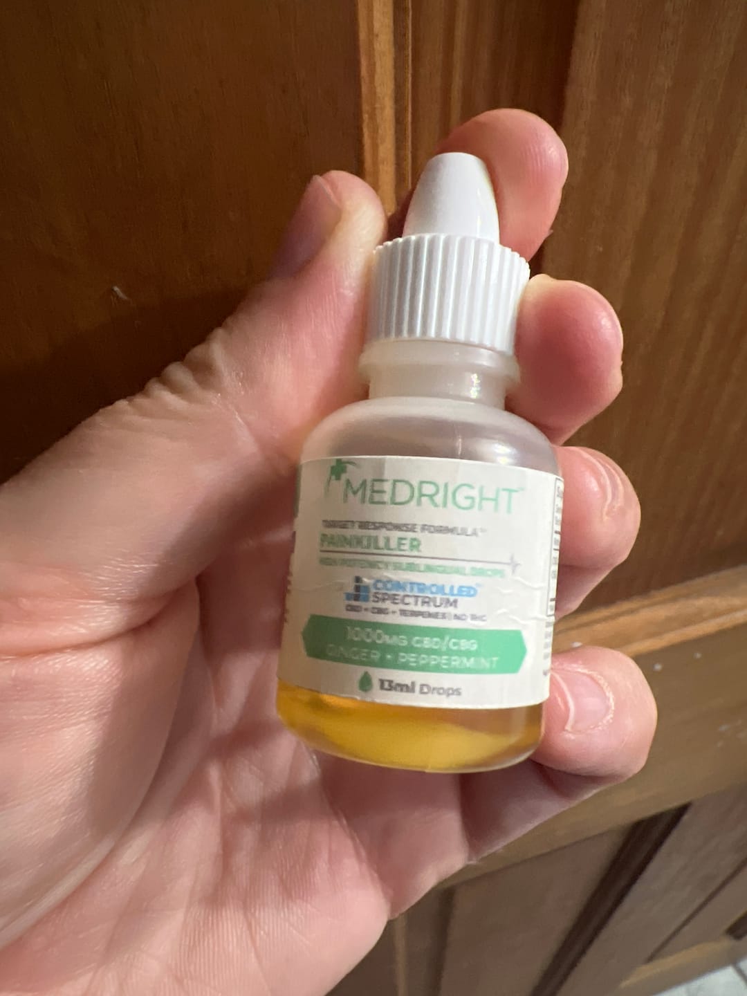 Customer photo review of Painkiller High Potency CBD + CBG Sublingual Drops