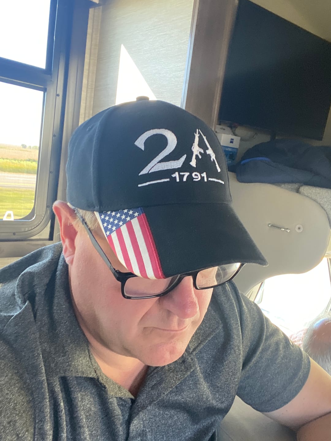 Customer photo review of 2nd Amendment 2A Limited Edition Black Embroidered Hat