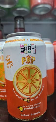 Reseña con foto de un cliente sobre CAJA LATA BEBIDA SALUDABLE POP POMELO (18 unidades)