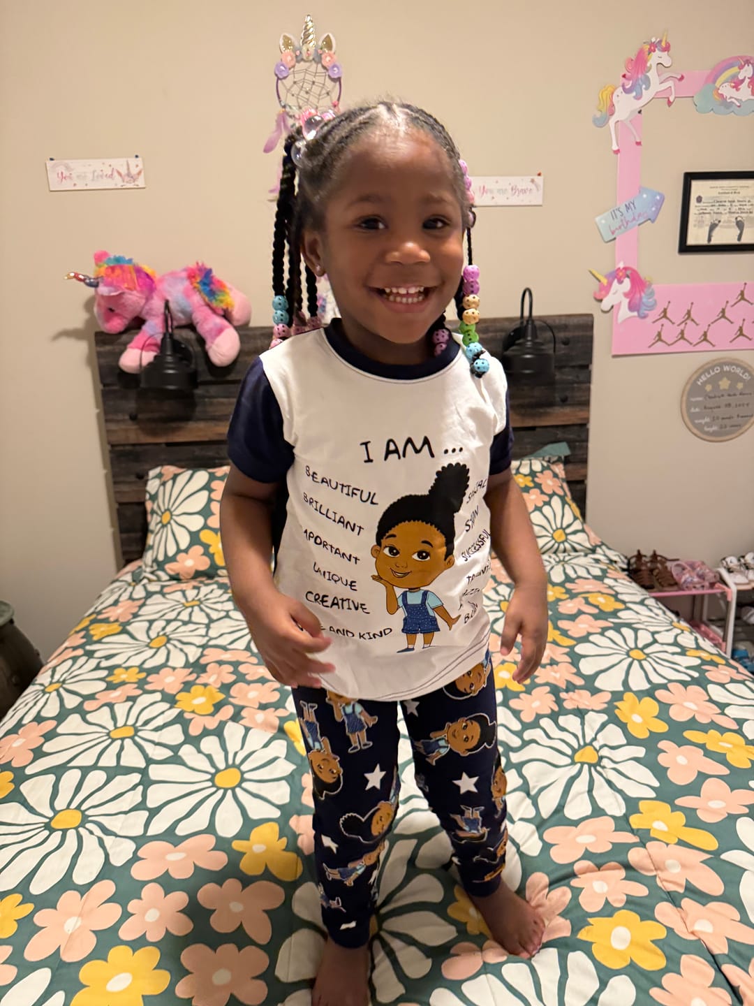 Customer photo review of AFFIRMATION GIRL BLUE PAJAMA 2 PC SET SIZE TODDLER 2T - 14