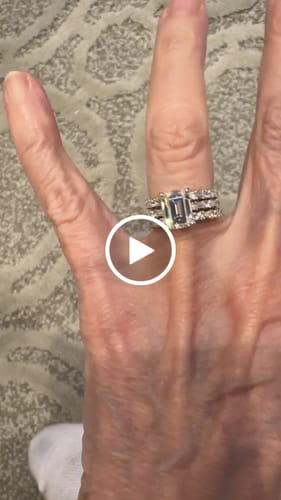 Customer video review of Art Deco Solitaire 2.1ct CZ Ring Set in Sterling Silver