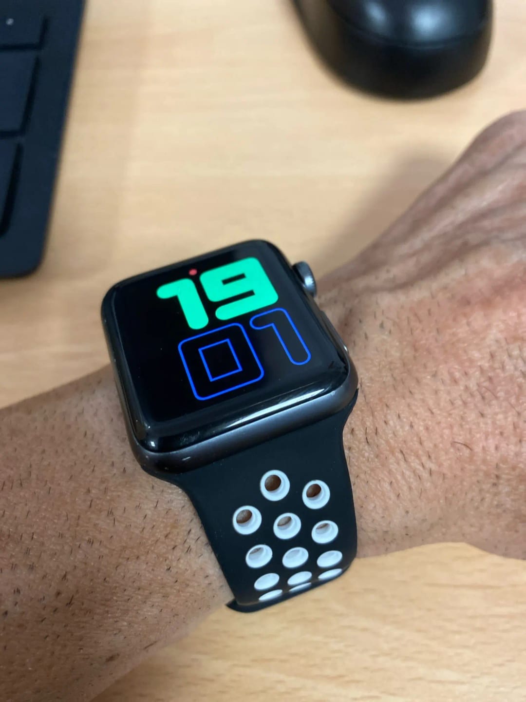 Customer photo review of Apple Watch Silicone Band - Soft Breathable Design