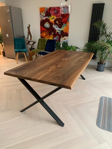 Customer photo review of Bestseller Eva Extendable Dining Table in Solid Walnut