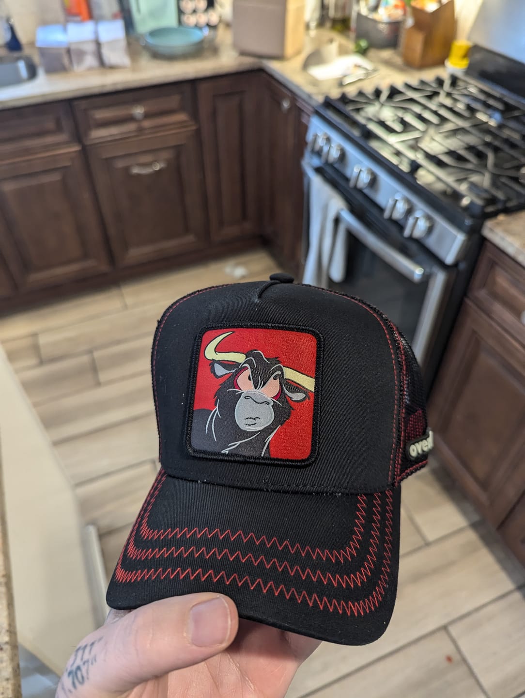 Customer photo review of OVERLORD X Looney Tunes: El Toro the Bull Trucker Cap